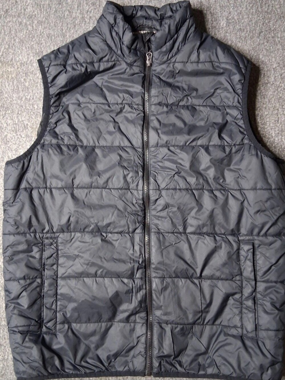 Swiss Tech Puffer Vest Men's L/42-44 Rich Black Nylon Gorpcore